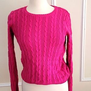 Pink Cable Knit Sweater